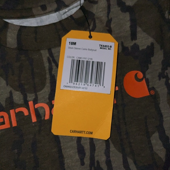 Carhartt Short Sleeve Baby Bodysuit. Rib-knit c - Picture 4 of 5